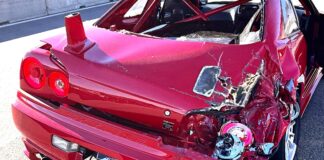 Skyline GT-R danneggiate in una collisione con un carrello elevatore a Laguna Seca, intentata una causa