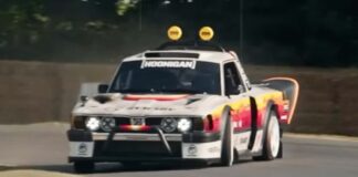 Travis Pastrana předvádí v Goodwoodu se Subaru Brataroo